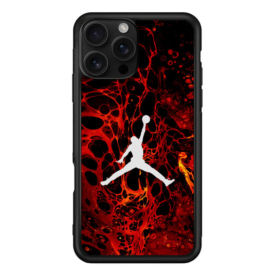 Air Jordan Logo Red Liquid iPhone 16 Pro Case - Stylish Protective Cover for iPhone 16 Pro