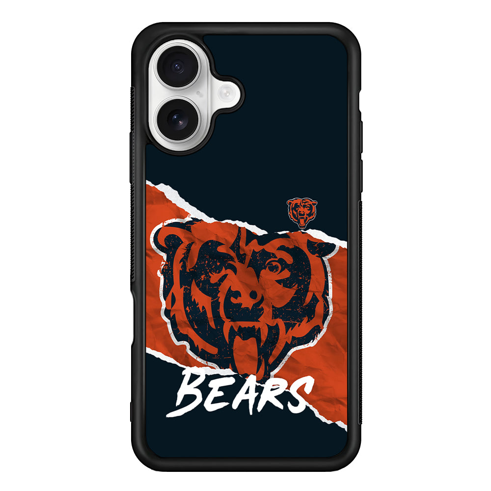 Chicago Bears Logo iPhone 16 Plus Case | Durable Protective Rubber Cover
