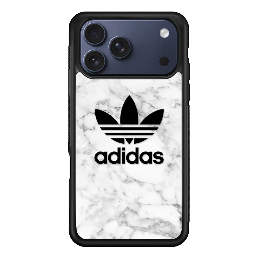 Adidas Marble Backdrop iPhone 17 Pro Max Case | Durable Rubber Case for iPhone 17 Pro Max