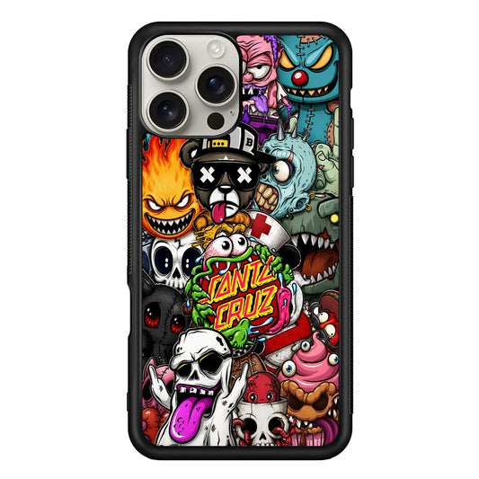 Santa Cruz Skateboard Monster iPhone 16 Pro Max Case | Slim Rubber Case for iPhone 16 Pro Max