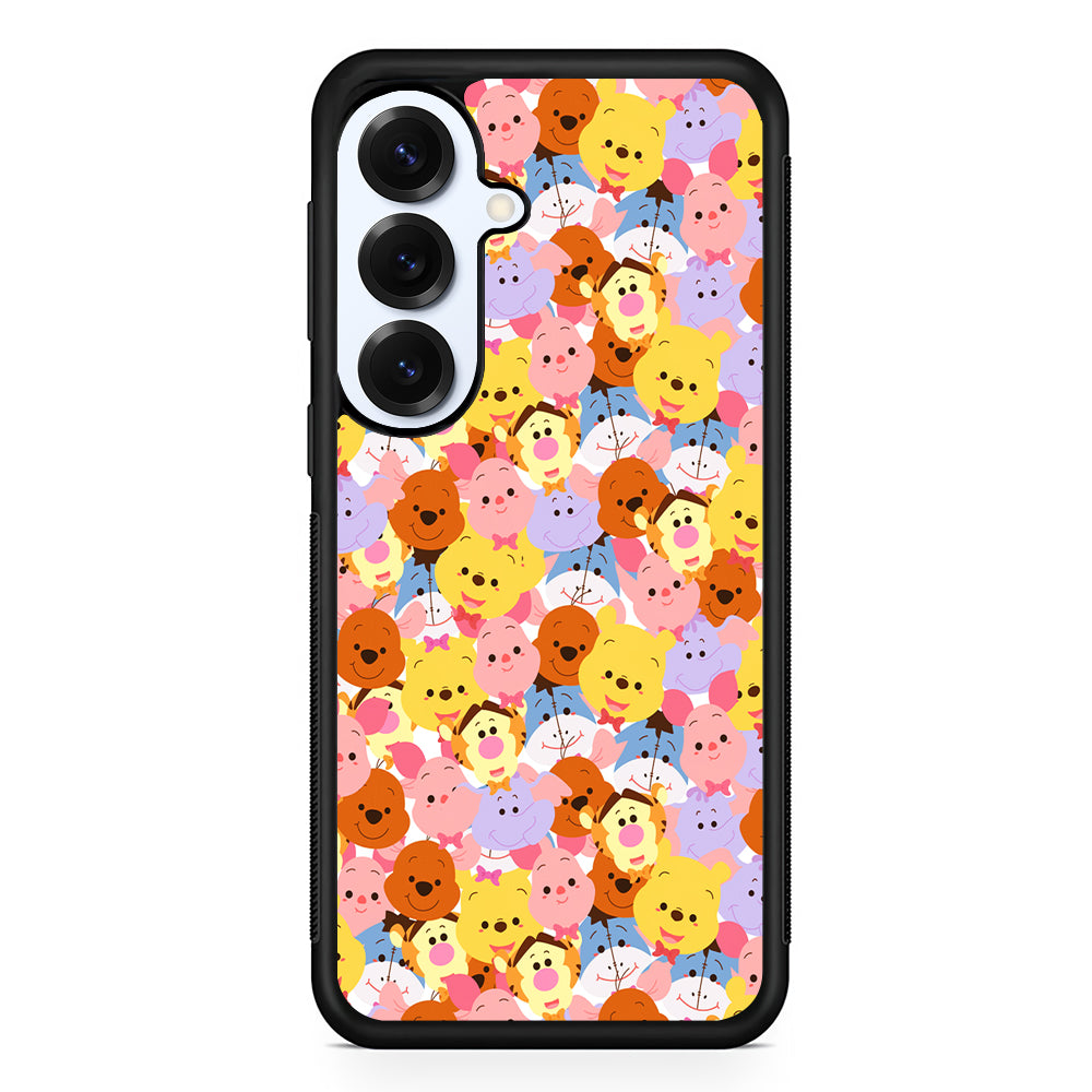 Faces of Winnie The Pooh and Friends Samsung Galaxy S25 Plus Case | Slim Rubber Cover for Samsung Galaxy S25 Plus