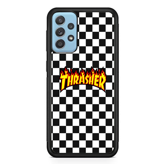 Thrasher Chess Pattern Samsung Galaxy A72 Case | Slim Rubber Case for Samsung Galaxy A72