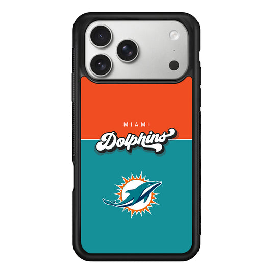 Miami Dolphins Orange Blue iPhone 17 Pro Case | Slim Rubber Case for iPhone 17 Pro