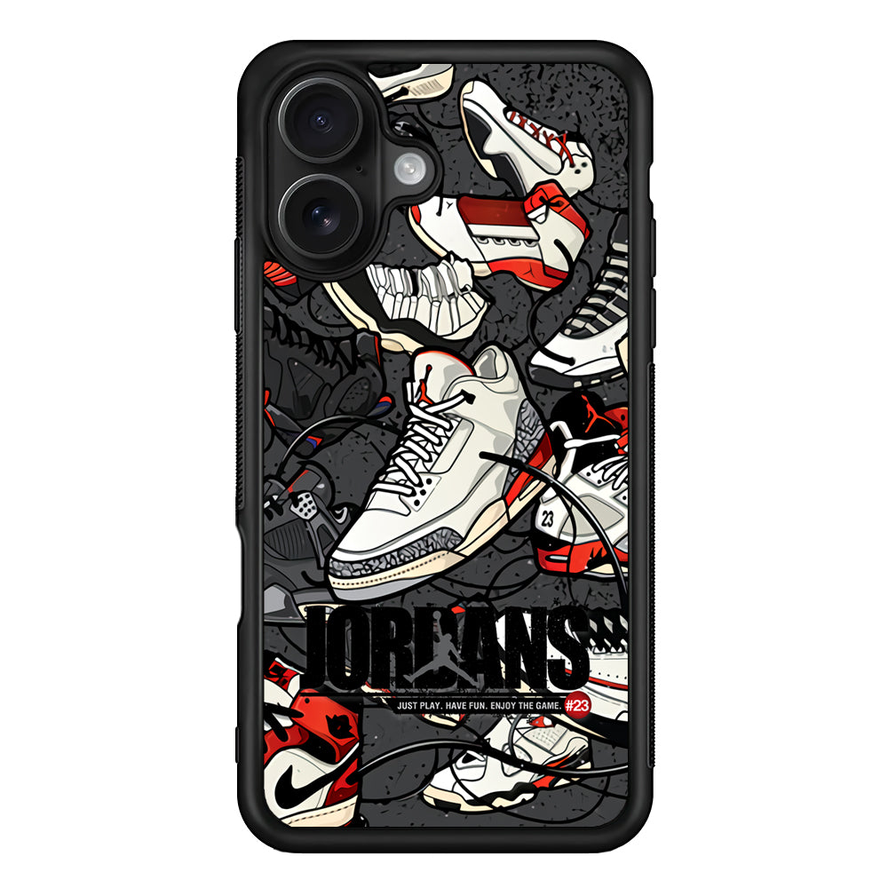 Air Jordan Play and Enjoy The Game iPhone 16 Case - Oxvistore
