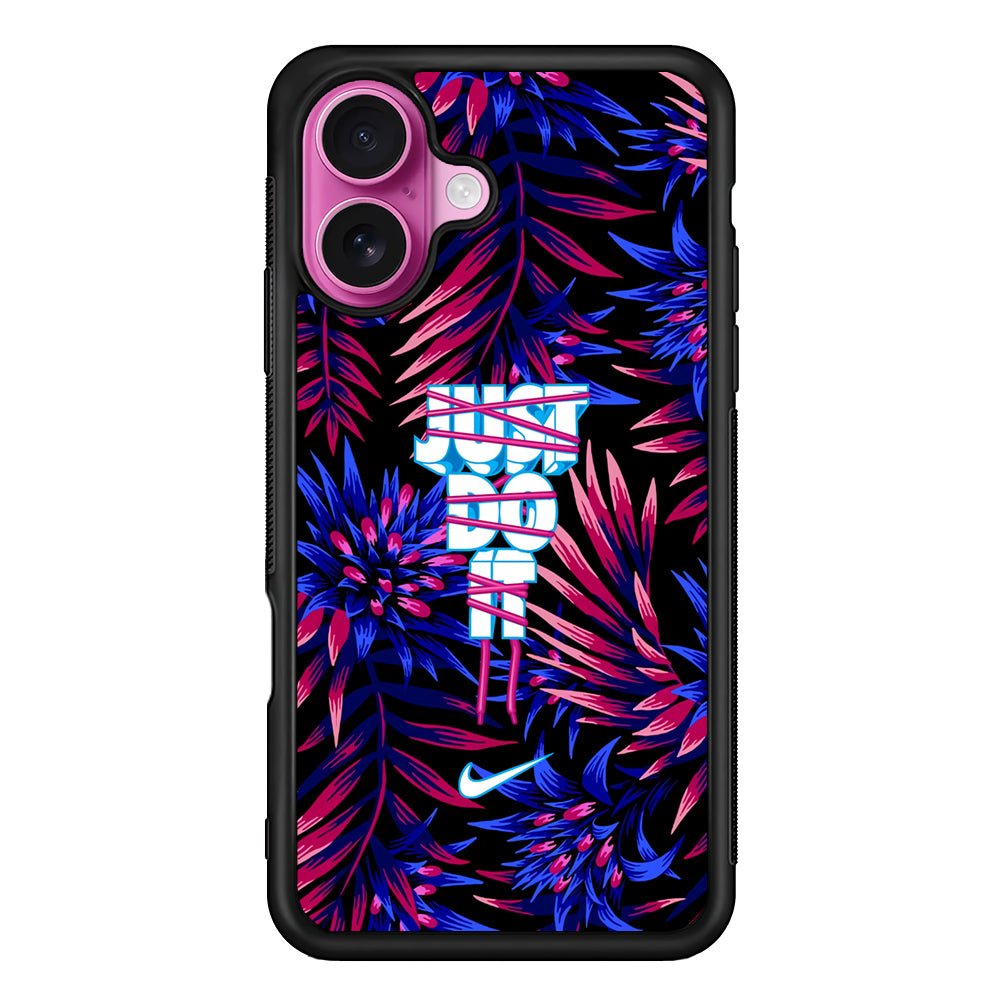 Nike Neon Glow Watchword iPhone 17 Case - Slim Rubber Case for iPhone 17