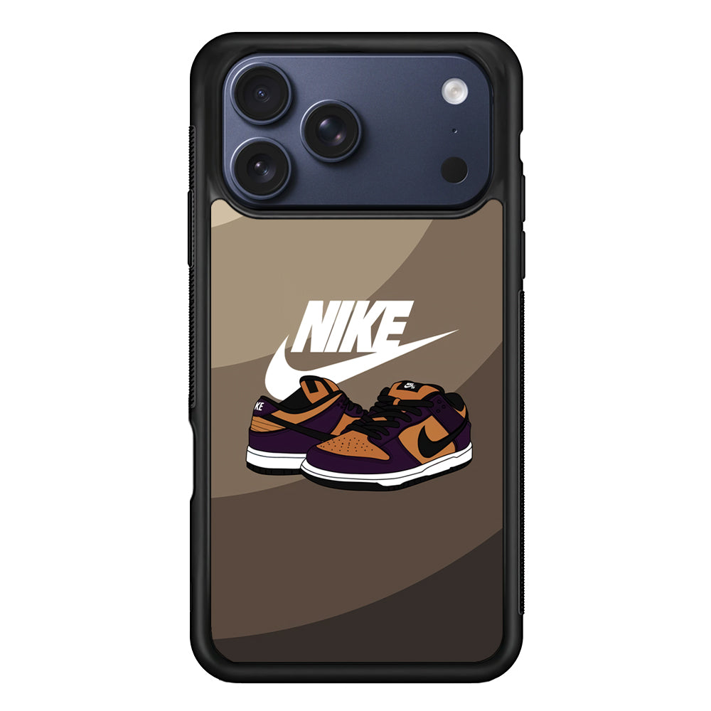 Nike Purple in Brown Layer iPhone 17 Pro Max Case | Durable Rubber Case for iPhone 17 Pro Max