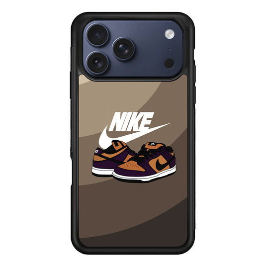 Nike Purple in Brown Layer iPhone 17 Pro Max Case | Durable Rubber Case for iPhone 17 Pro Max
