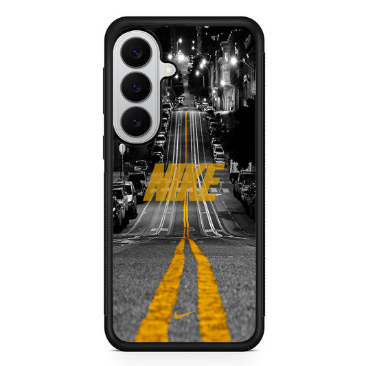 Nike Night Yellow Flames Samsung Galaxy S26 Case | Slim Samsung Galaxy S26 Rubber Case