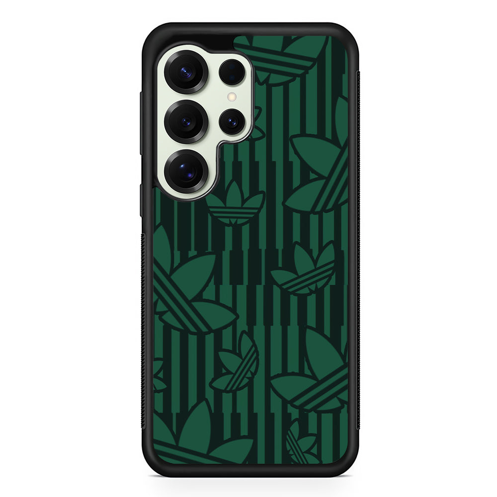 Adidas Dark Green Pattern Samsung Galaxy S25 Ultra Case | Durable Rubber Case for Samsung Galaxy S25 Ultra