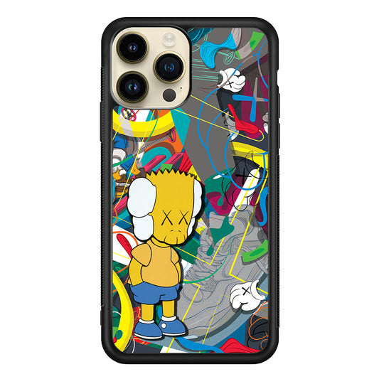 Kaws Doodle Bart Cover iPhone 14 Pro Case | Slim Rubber Case for iPhone 14 Pro