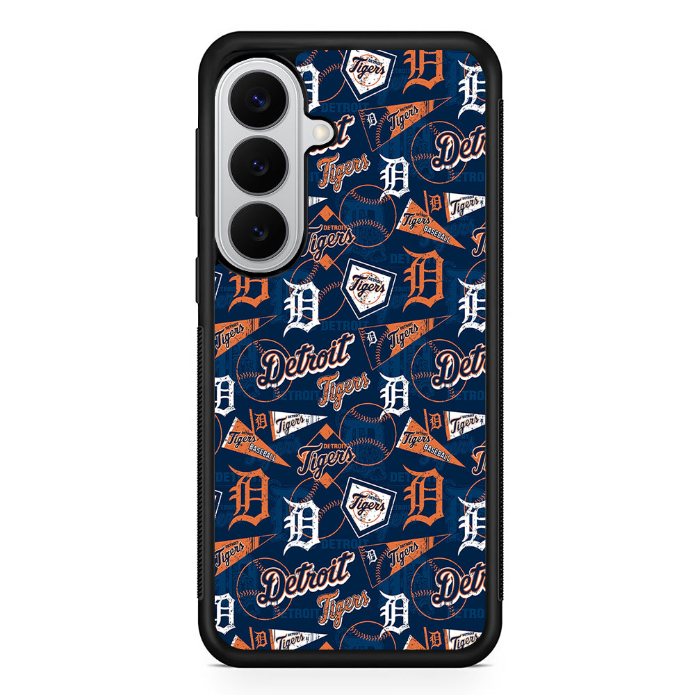 Detroit Tigers Pattern Samsung Galaxy S26 Case | Protective Rubber Cover