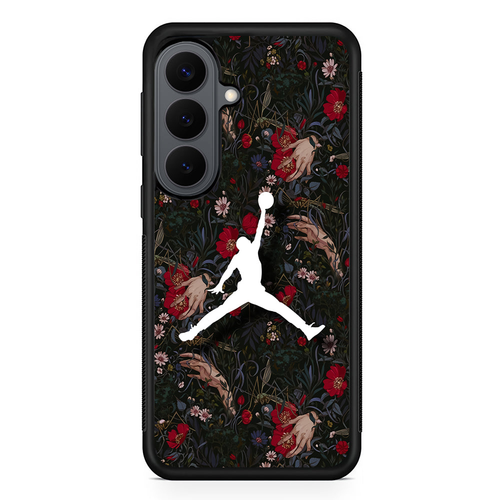 Air Jordan Logo Flower Art Samsung Galaxy S26 Plus Case | Durable Samsung Galaxy S26 Plus Cover