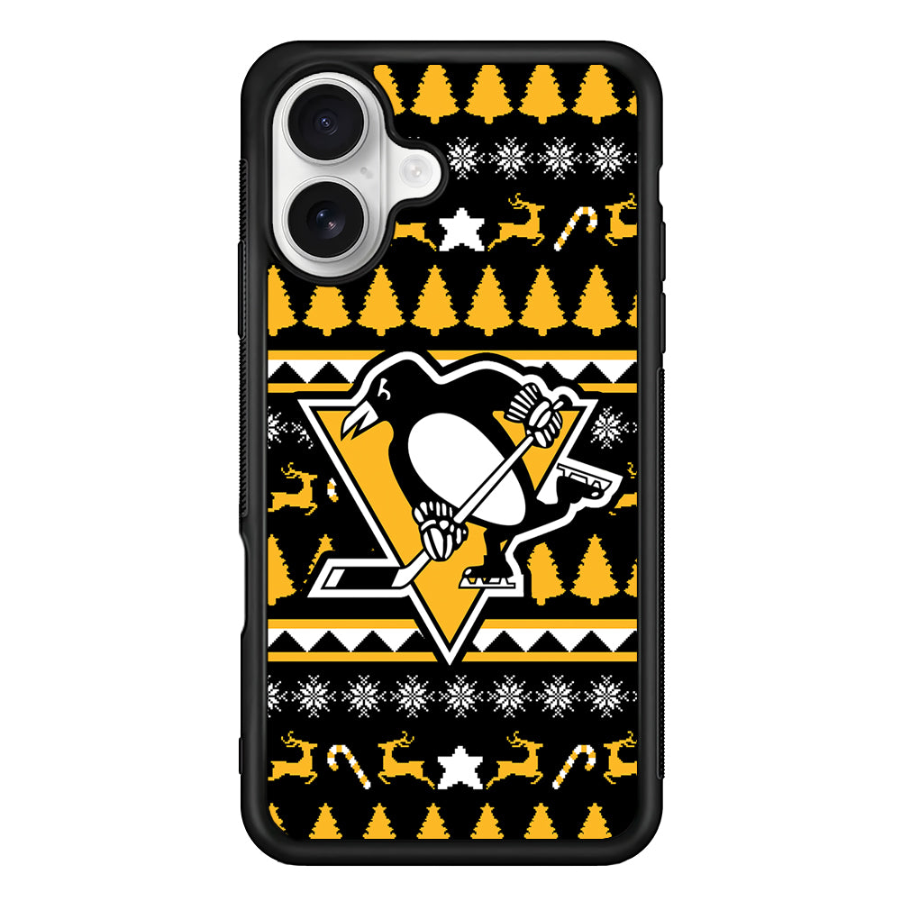 Pittsburgh Penguins Logo iPhone 16 Plus Case | Durable Protective Rubber Cover
