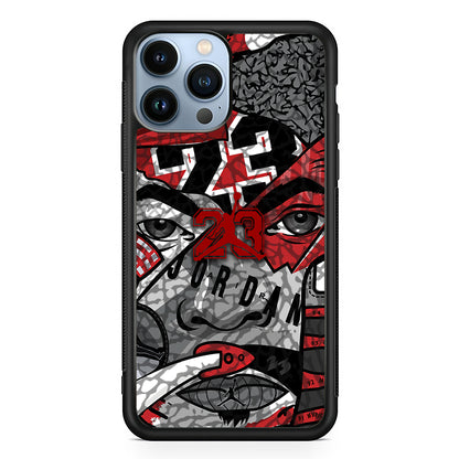 Air Jordan Face Without Mask 2D Rubber Phone Case | Slim Protective Phone Case