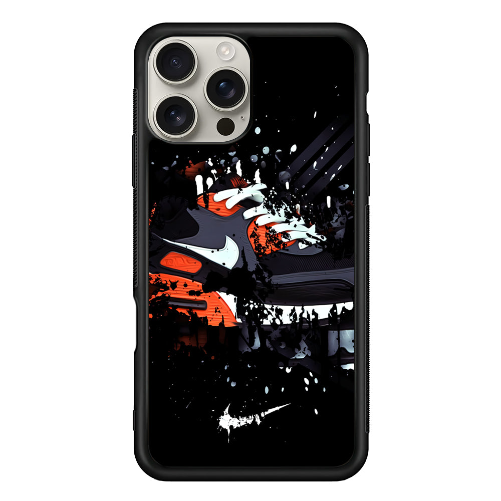 Nike Black Ink Splash iPhone 16 Pro Max Case | Durable Everyday Protective Cover
