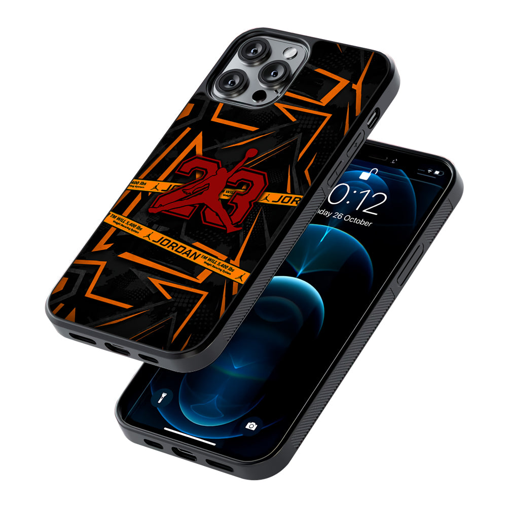 Air Jordan Orange Shapes 2D Rubber Phone Case | Slim Protective Phone Case