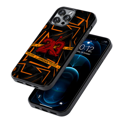 Air Jordan Orange Shapes 2D Rubber Phone Case | Slim Protective Phone Case