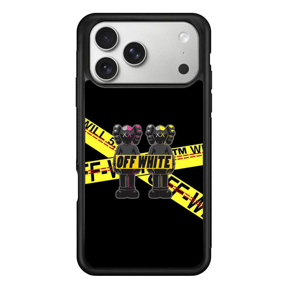 Kaws Twin Off White iPhone 17 Pro Case | Slim Rubber Case for iPhone 17 Pro