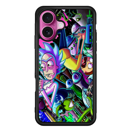 Rick and Morty Space Travel iPhone 17 Case | Slim Protective Rubber Phone Cover