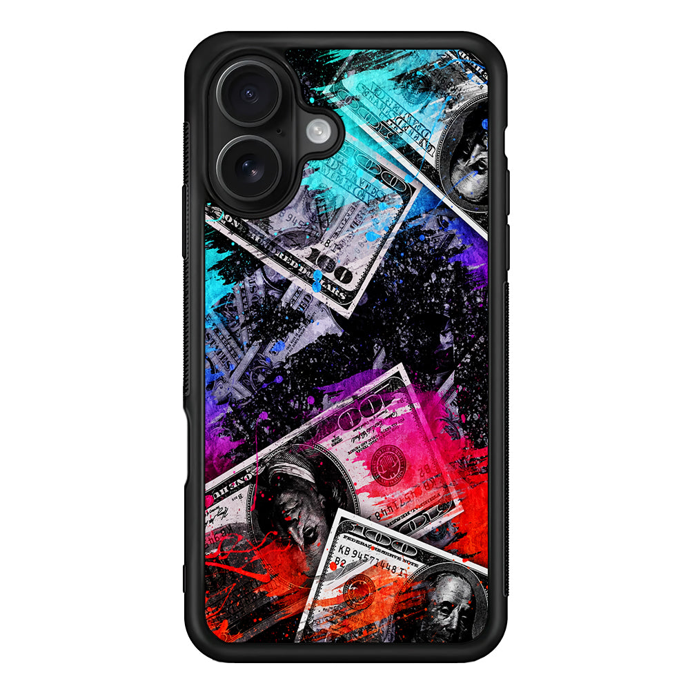 Money Bills Art Abstract iPhone 16 Case - Oxvistore