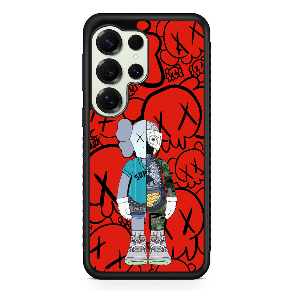 Kaws Graffiti Red Samsung Galaxy S25 Ultra Case | Slim Rubber Case for Samsung Galaxy S25 Ultra