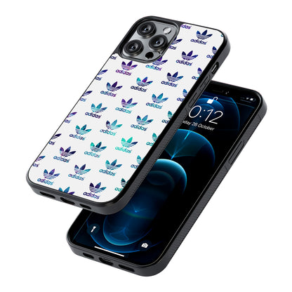 Adidas Logo Space Pattern 2D Rubber Phone Case | Slim Protective Phone Case