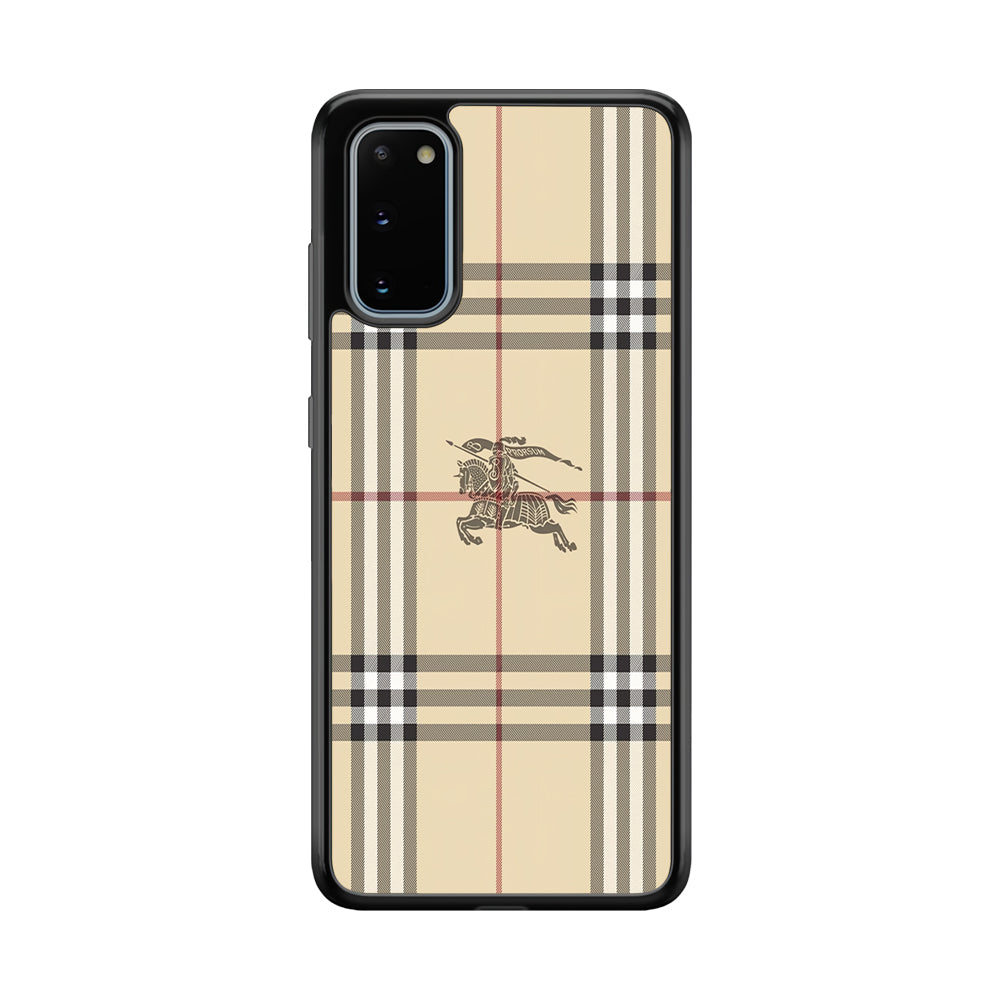 Burberry Latte Cream Samsung Galaxy S20 Case | Slim Rubber Case for Samsung Galaxy S20