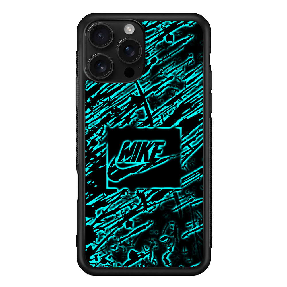 Artistic Nike Blue Abstract iPhone 16 Pro Case - Stylish Protective Cover for iPhone 16 Pro
