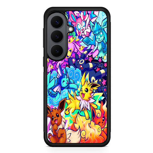 Pokemon Eevee Evolutions Art Samsung Galaxy S26 Plus Case | Slim Rubber Case for Samsung Galaxy S26 Plus