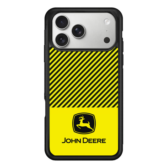 John Deere Black Patern iPhone 17 Pro Case | Slim Rubber Case for iPhone 17 Pro