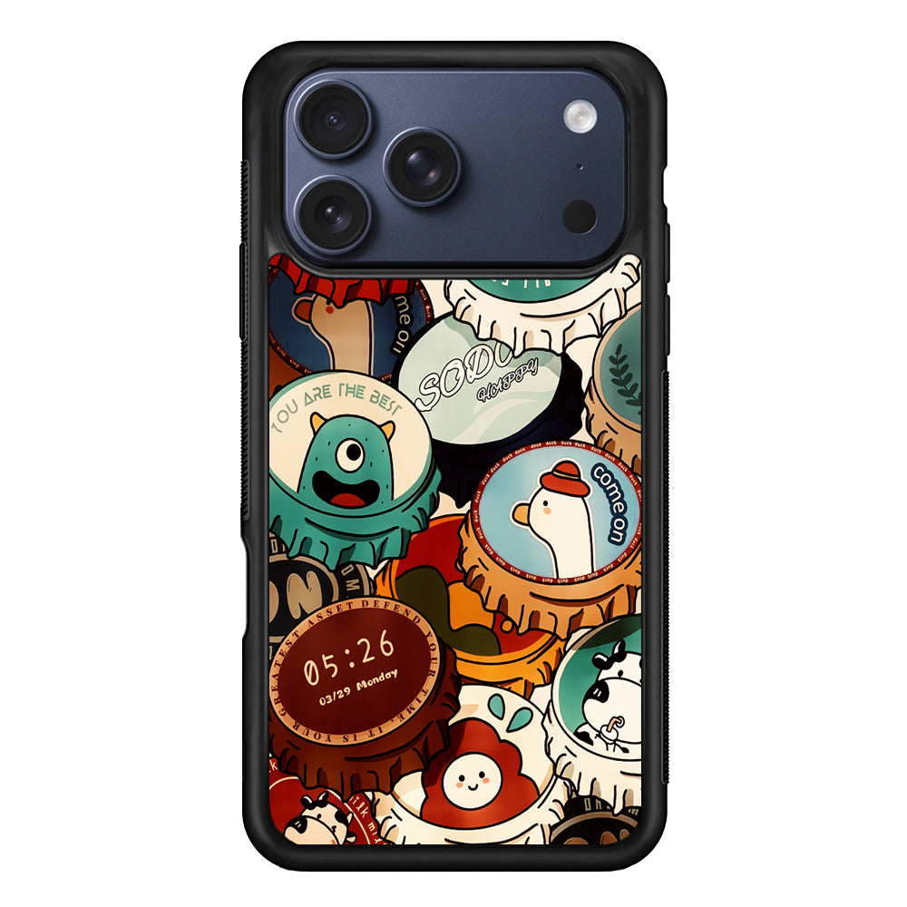 Collection of Bottle Caps iPhone 17 Pro Max Case | Slim Protective Cover for iPhone 17 Pro Max