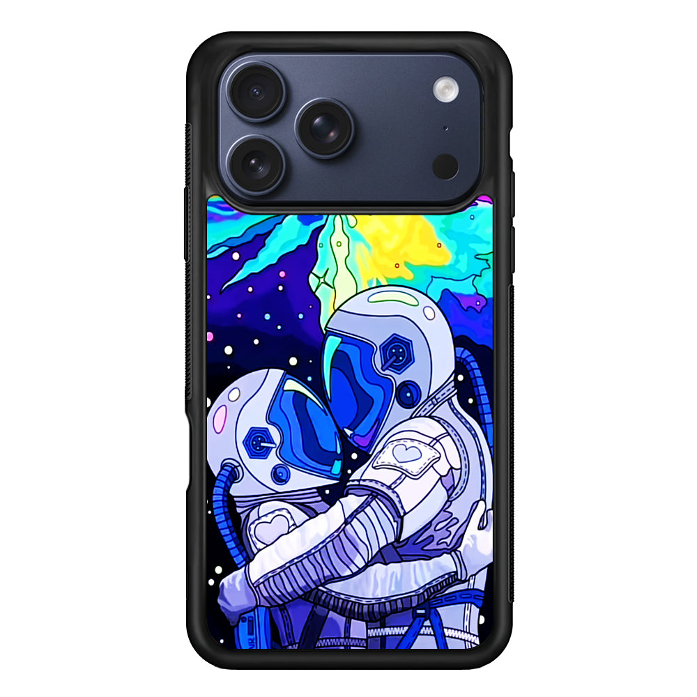 Astronaut Couple in Space iPhone 17 Pro Max Case | Slim Protective Cover for iPhone 17 Pro Max