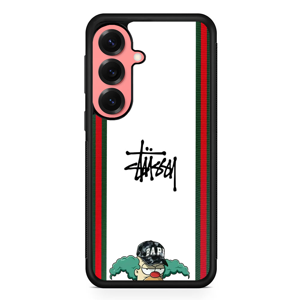 Stussy Homer Simpson Samsung Galaxy S25 Case | Slim Rubber Case for Samsung Galaxy S25