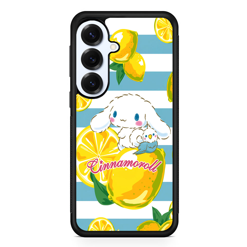 Cinnamoroll Lemons Blue Stripe Samsung Galaxy S25 Plus Case | Slim Rubber Cover for Samsung Galaxy S25 Plus