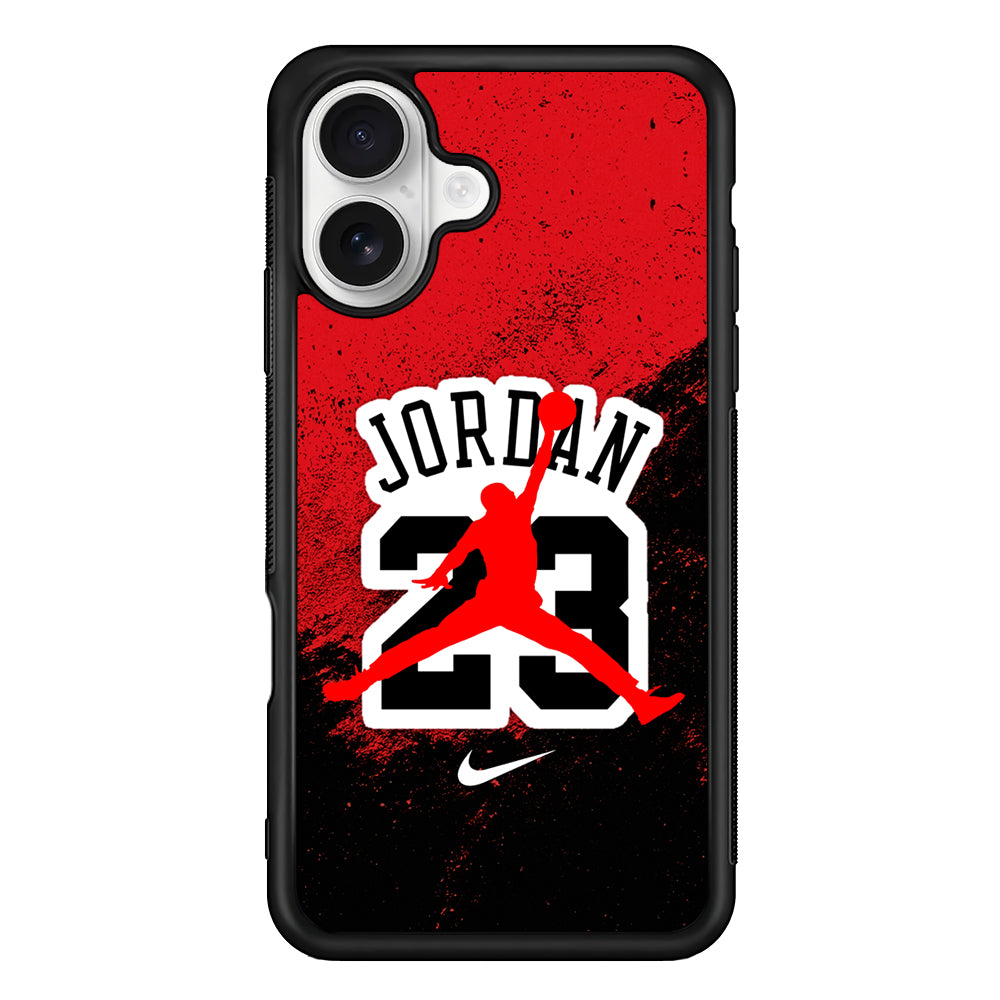 Michael Jordan 23 Red Black iPhone 16 Plus Case – Slim Fit Protective Phone Case