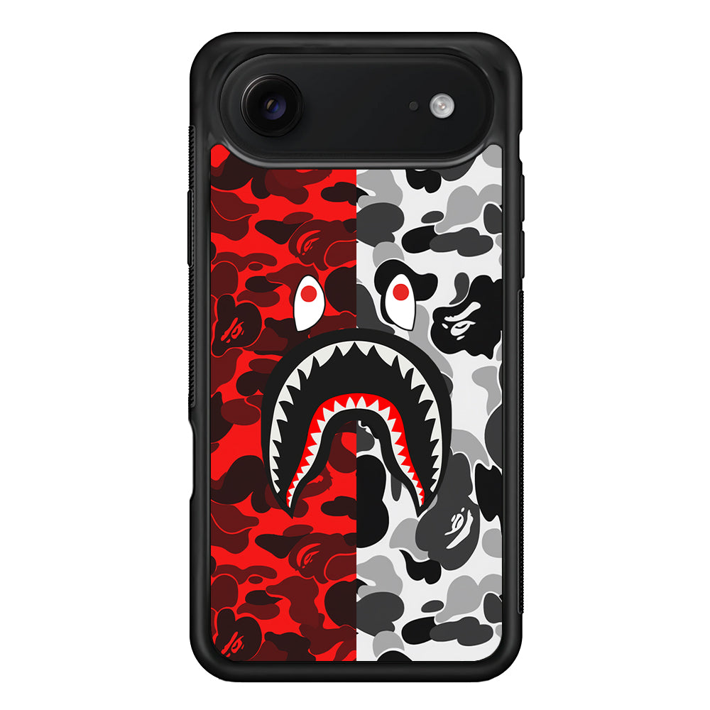 Bape Red Black Camo iPhone 17 Air Case | Slim Rubber Case for iPhone 17 Air
