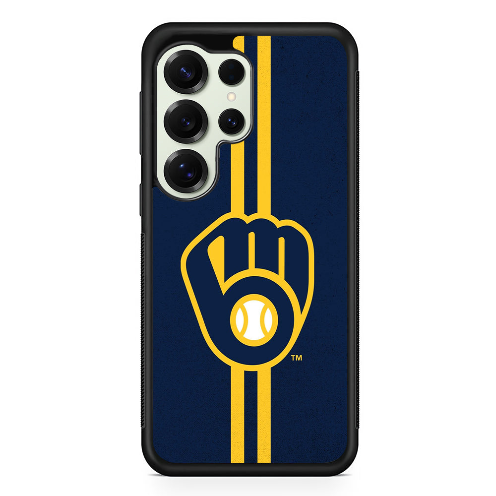 Milwaukee Brewers Logo Samsung Galaxy S25 Ultra Case | Durable Rubber Case for Samsung Galaxy S25 Ultra