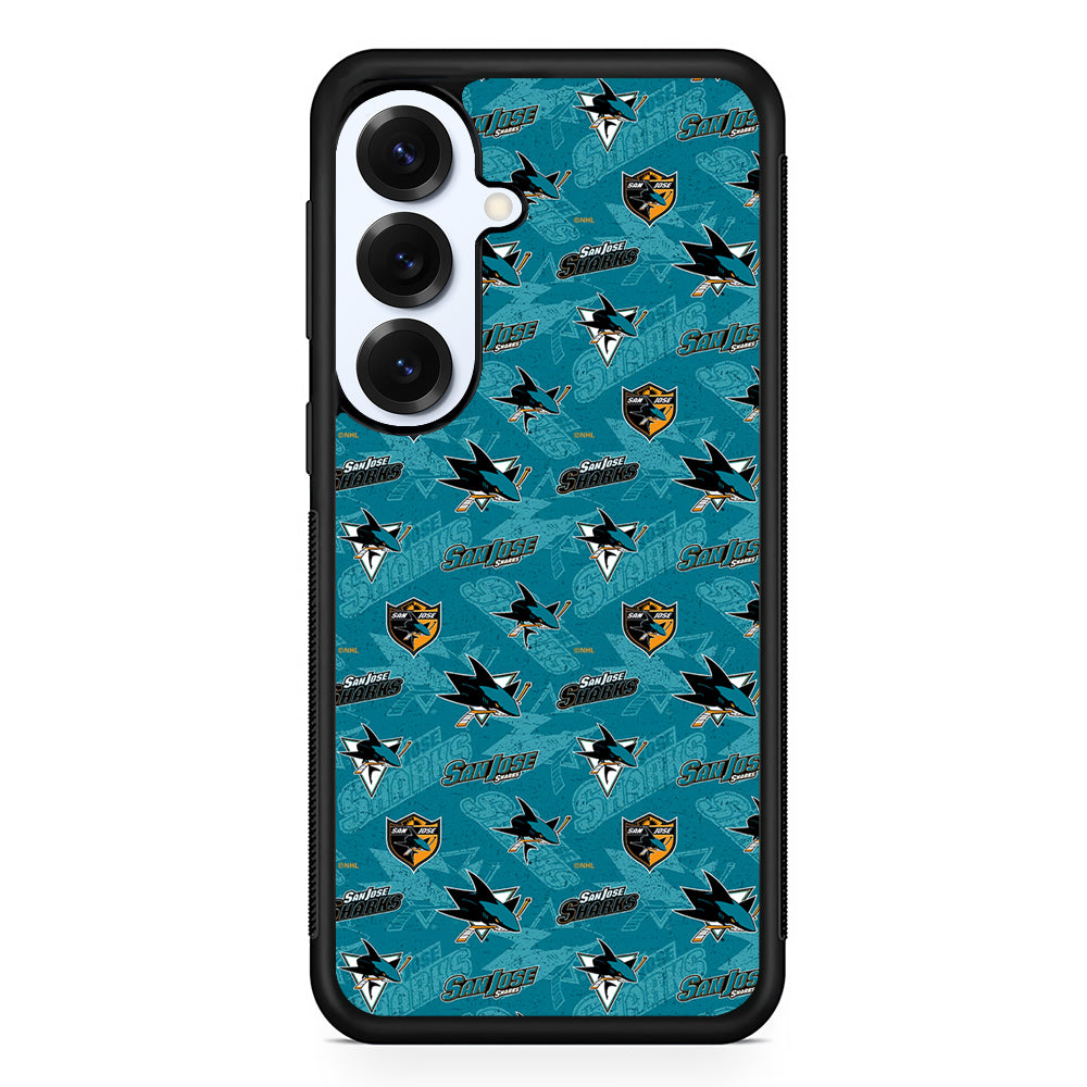 San Jose Sharks Pattern Samsung Galaxy S25 Plus Case | Slim Rubber Cover for Samsung Galaxy S25 Plus