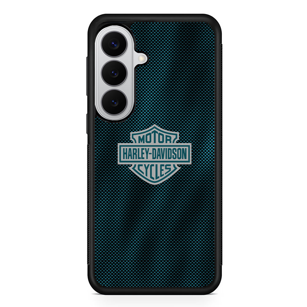 Harley Davidson Shiny Blue Steel Samsung Galaxy S26 Case | Slim Samsung Galaxy S26 Rubber Case
