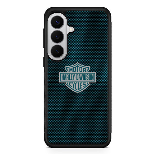 Harley Davidson Shiny Blue Steel Samsung Galaxy S26 Case | Slim Samsung Galaxy S26 Rubber Case