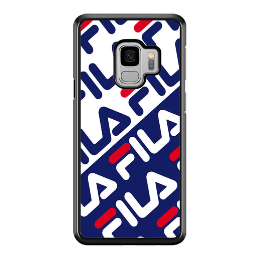 Fila Patern in Slope Samsung Galaxy S9 Case | Slim Rubber Case for Samsung Galaxy S9