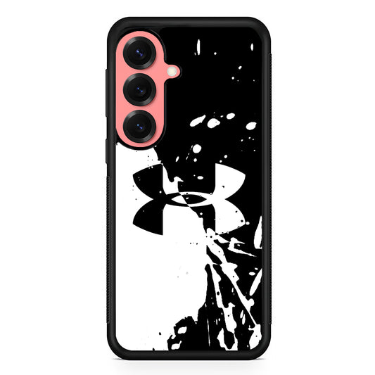 Under Armour Black White Samsung Galaxy S25 Case | Slim Rubber Case for Samsung Galaxy S25