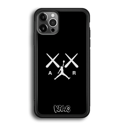 Kaws Air Jordan Midnight Black iPhone 12 Pro Max Case | Slim Rubber Case for iPhone 12 Pro Max