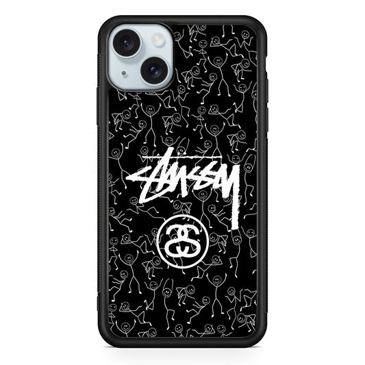 Stussy People Dancing iPhone 14 Case | Slim Rubber Case for iPhone 14