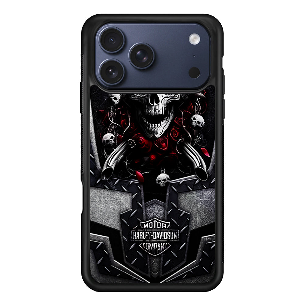 Harley Davidson Skull Art iPhone 17 Pro Max Case | Durable Rubber Case for iPhone 17 Pro Max