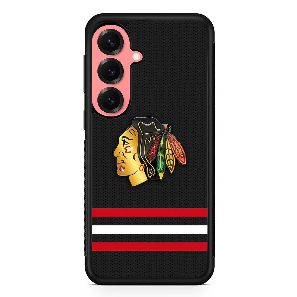 Chicago Blackhawks Pattern Samsung Galaxy S25 Case | Protective Case for Samsung Galaxy S25