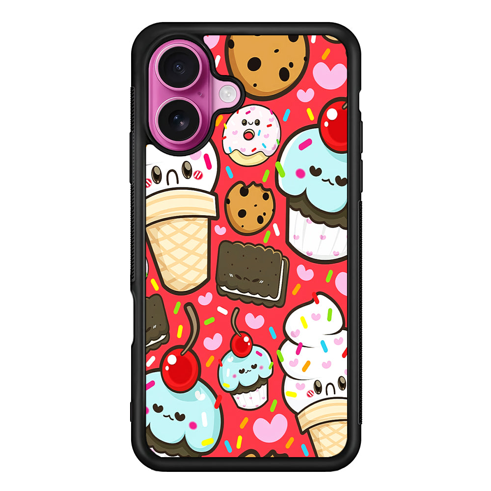 Cute Desserts Cupcake iPhone 17 Case | Slim Protective Rubber Phone Cover