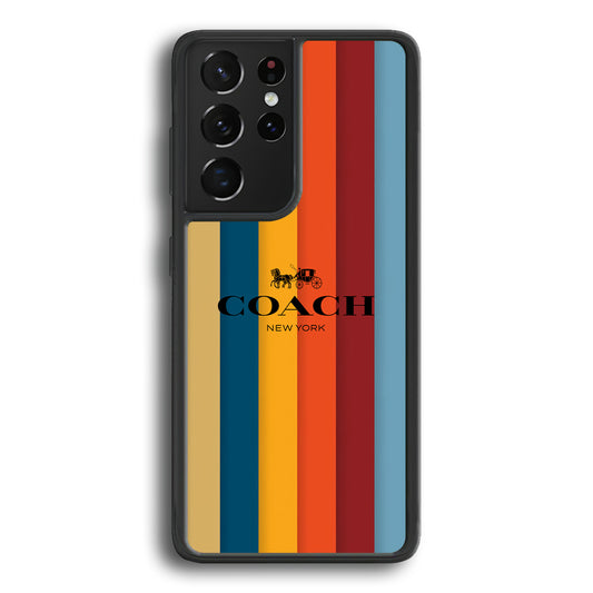 Coach Vertical Colorfull Samsung Galaxy S24 Ultra Case | Slim Rubber Case for Samsung Galaxy S24 Ultra