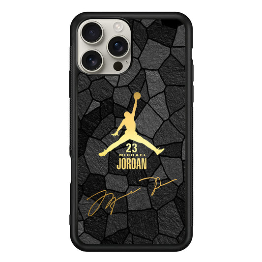 Air Jordan Golden Silhouette iPhone 16 Pro Max Case | Durable Everyday Protective Cover