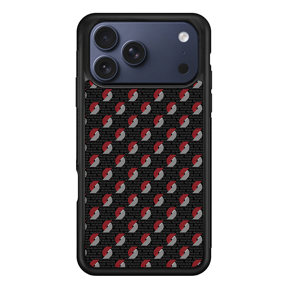 Portland Trail Blazers Pattern iPhone 17 Pro Max Case | Slim Protective Cover for iPhone 17 Pro Max